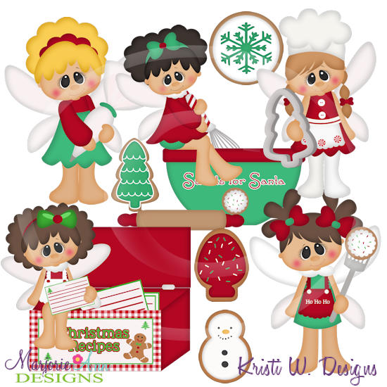 Cookies For Santa Pixies SVG Cutting Files Includes Clipart - Click Image to Close